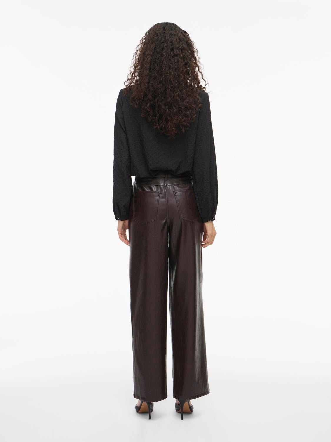 VIELANA Trousers - Coffee Bean - VERO MODA & VILA Bergvik